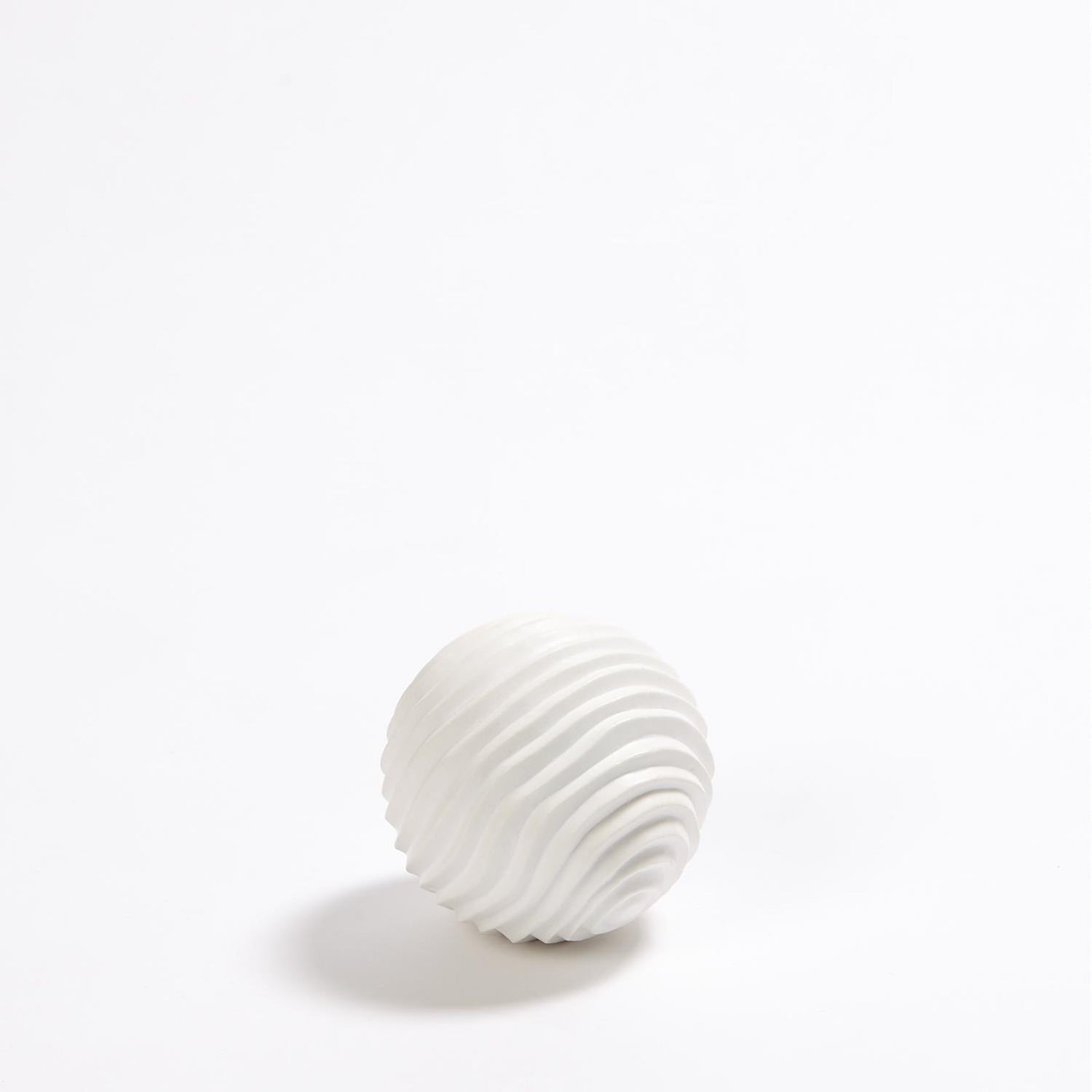 Global Views Matte White Varenne Sphere