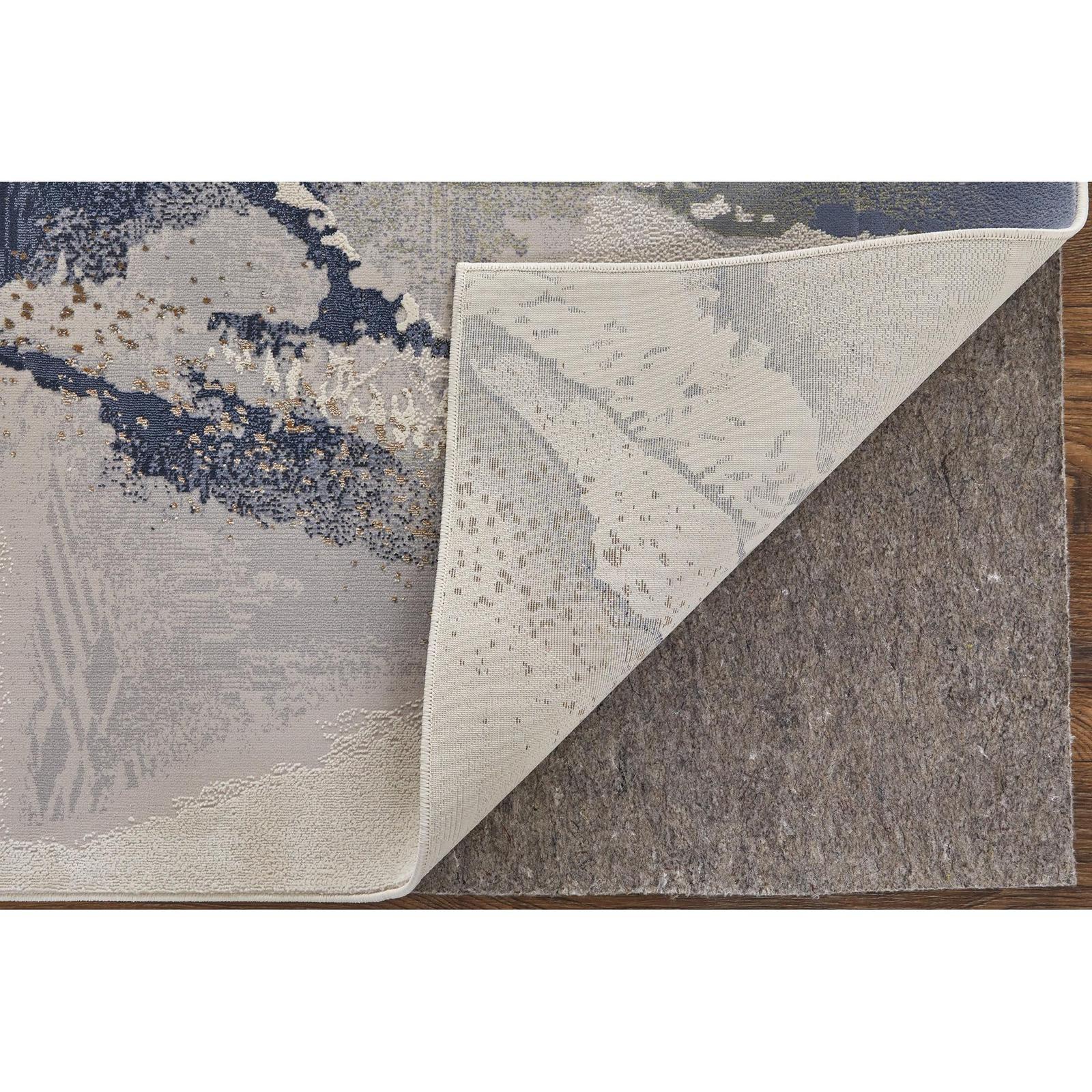 Feizy Mandana 39M0F Modern Abstract Rug in Ivory/Blue
