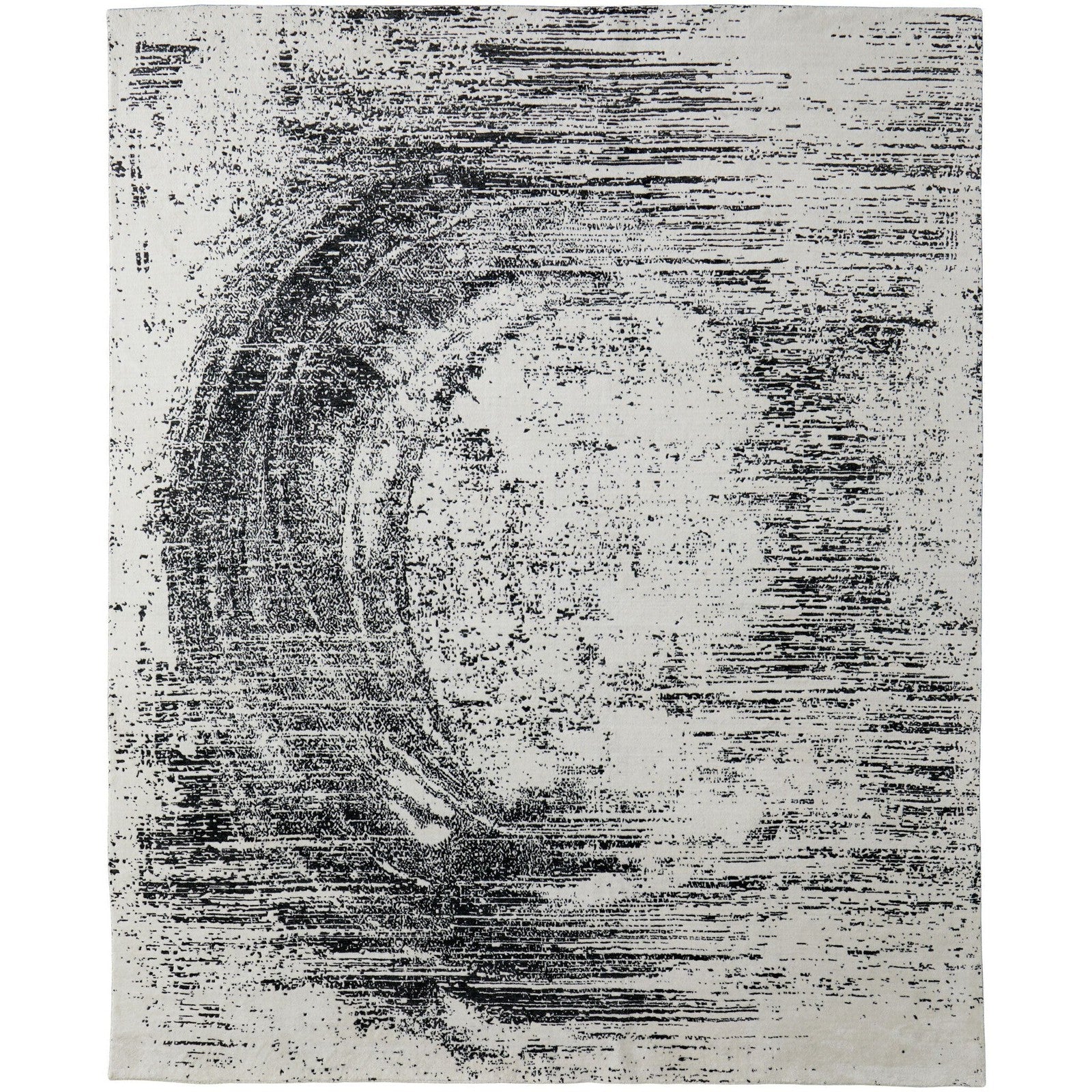 Feizy Coda 8928F Modern Abstract Rug in Black/White