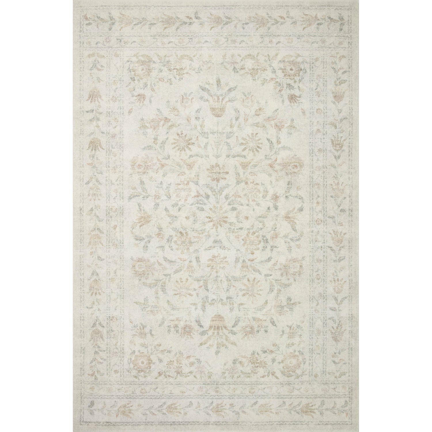 Rifle Paper Courtyard COU-01 Rug Yellow / Multi