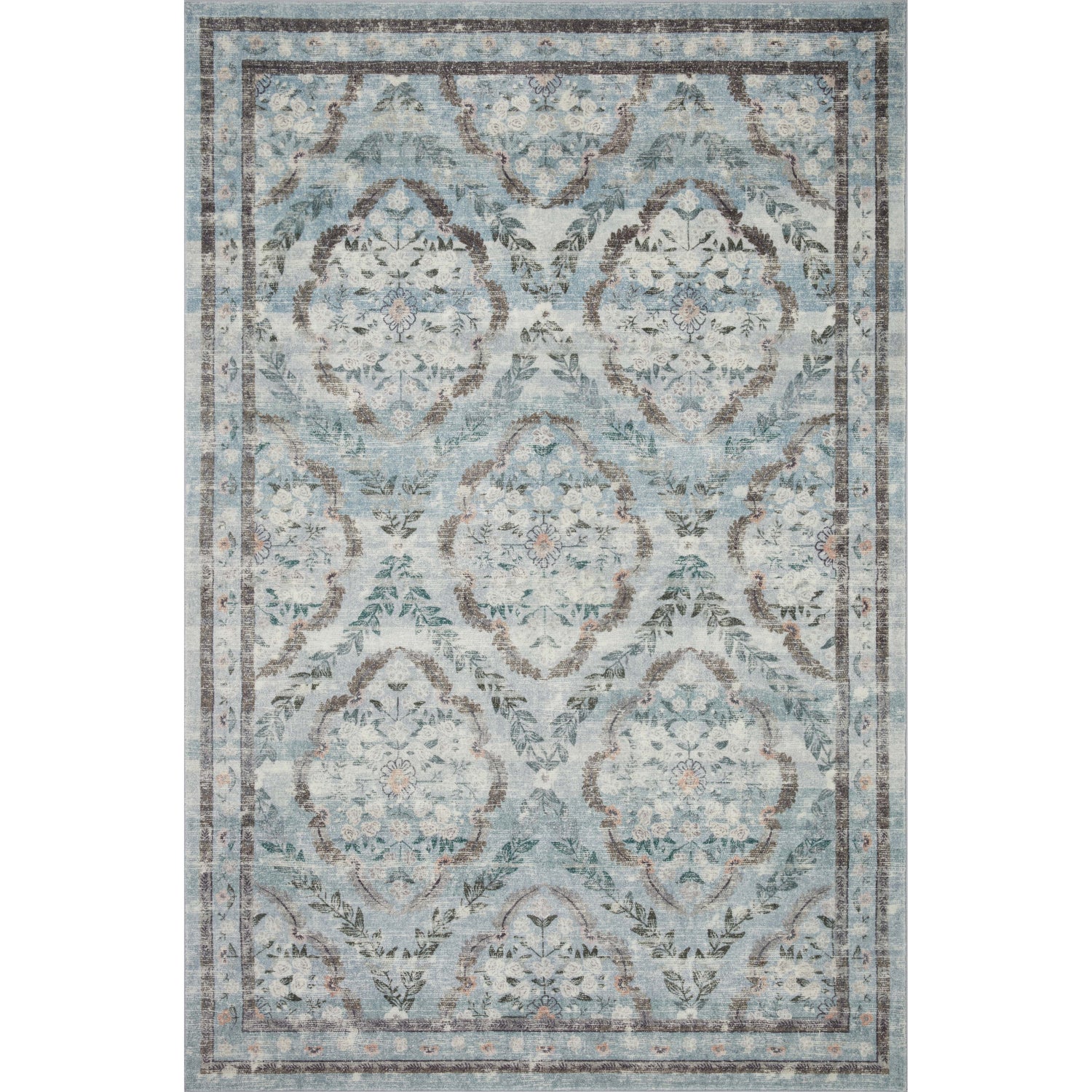 Rifle Paper Courtyard COU-02 Rug Blue