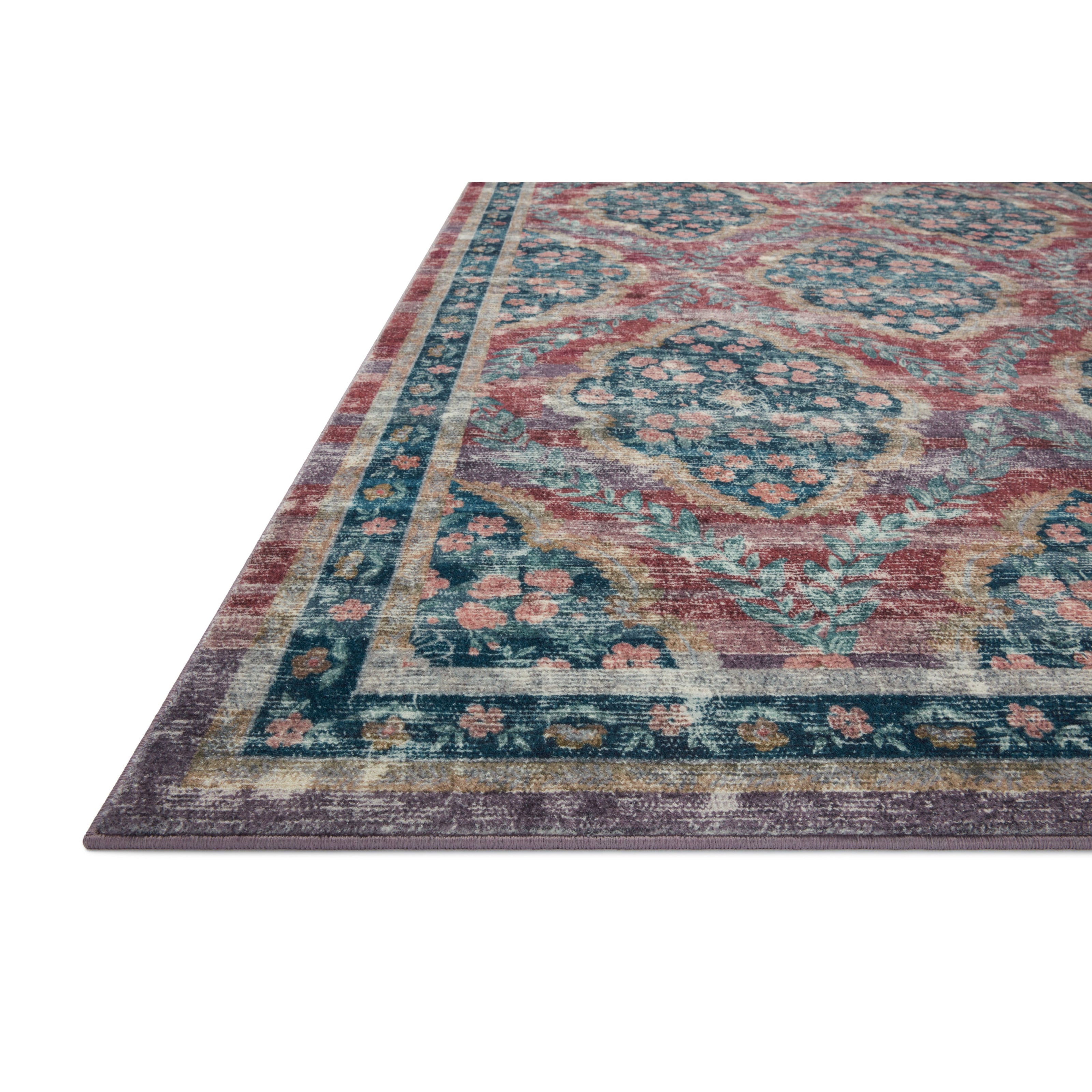 Rifle Paper Courtyard COU-02 Rug Red