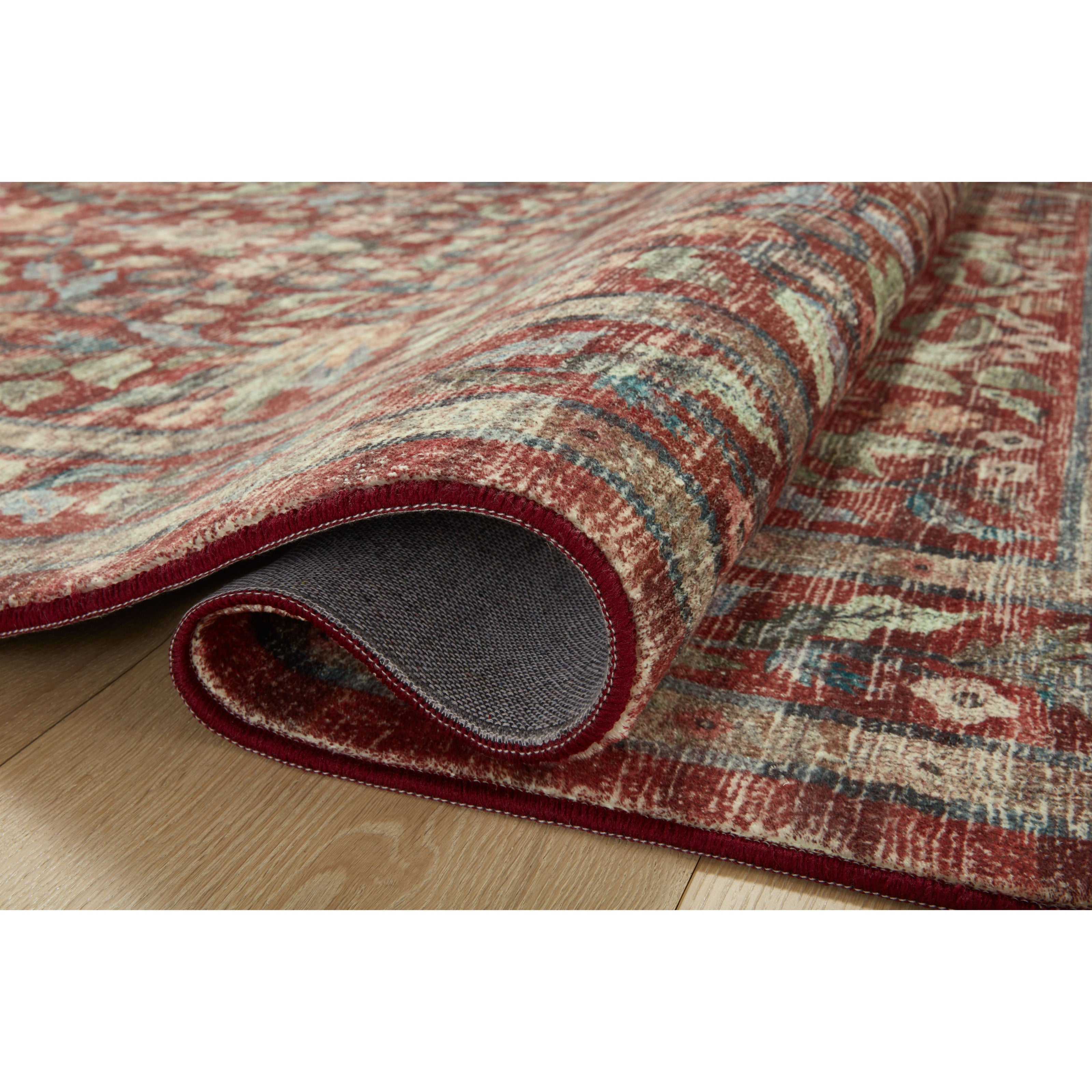 Rifle Paper Courtyard COU-03 Rug Crimson