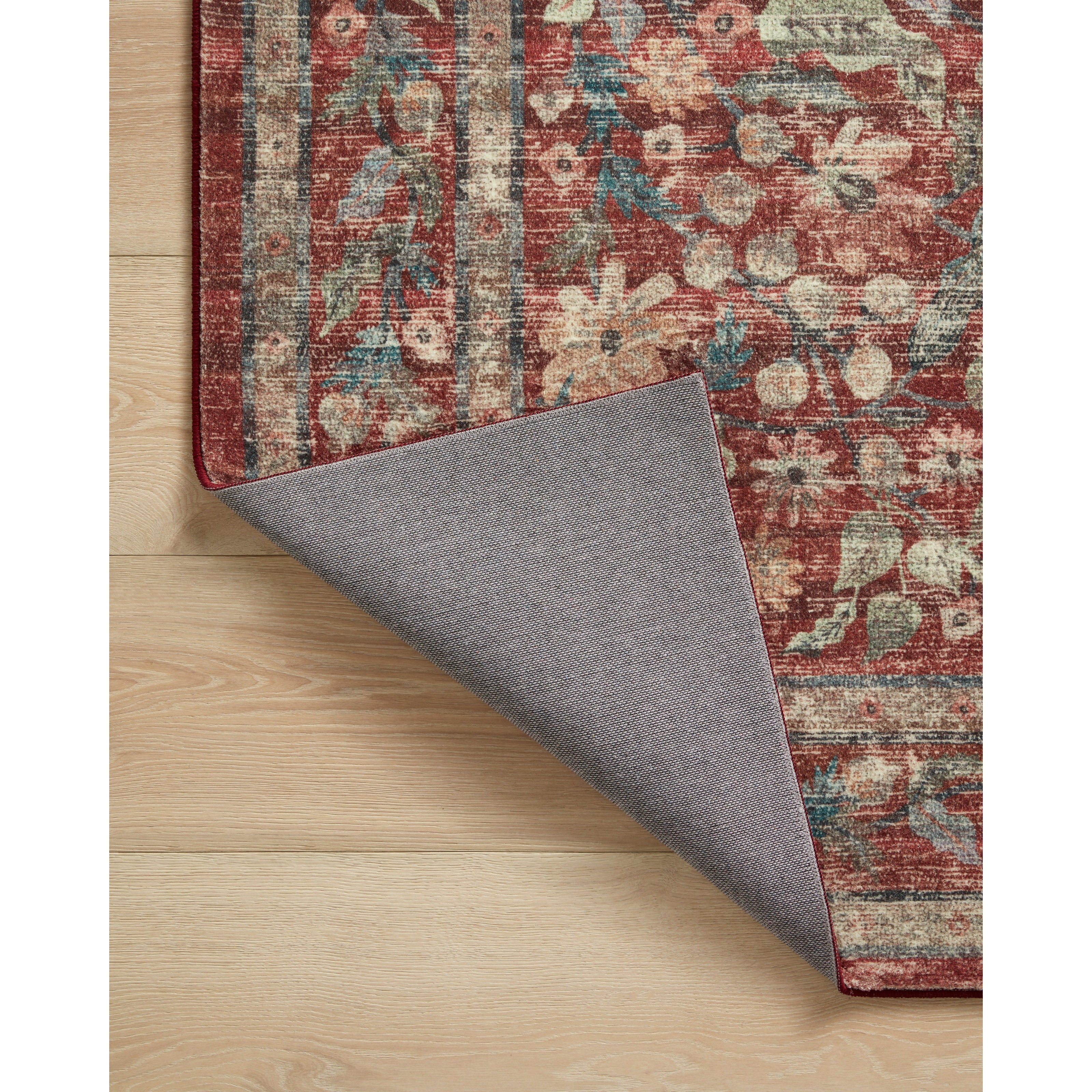 Rifle Paper Courtyard COU-03 Rug Crimson