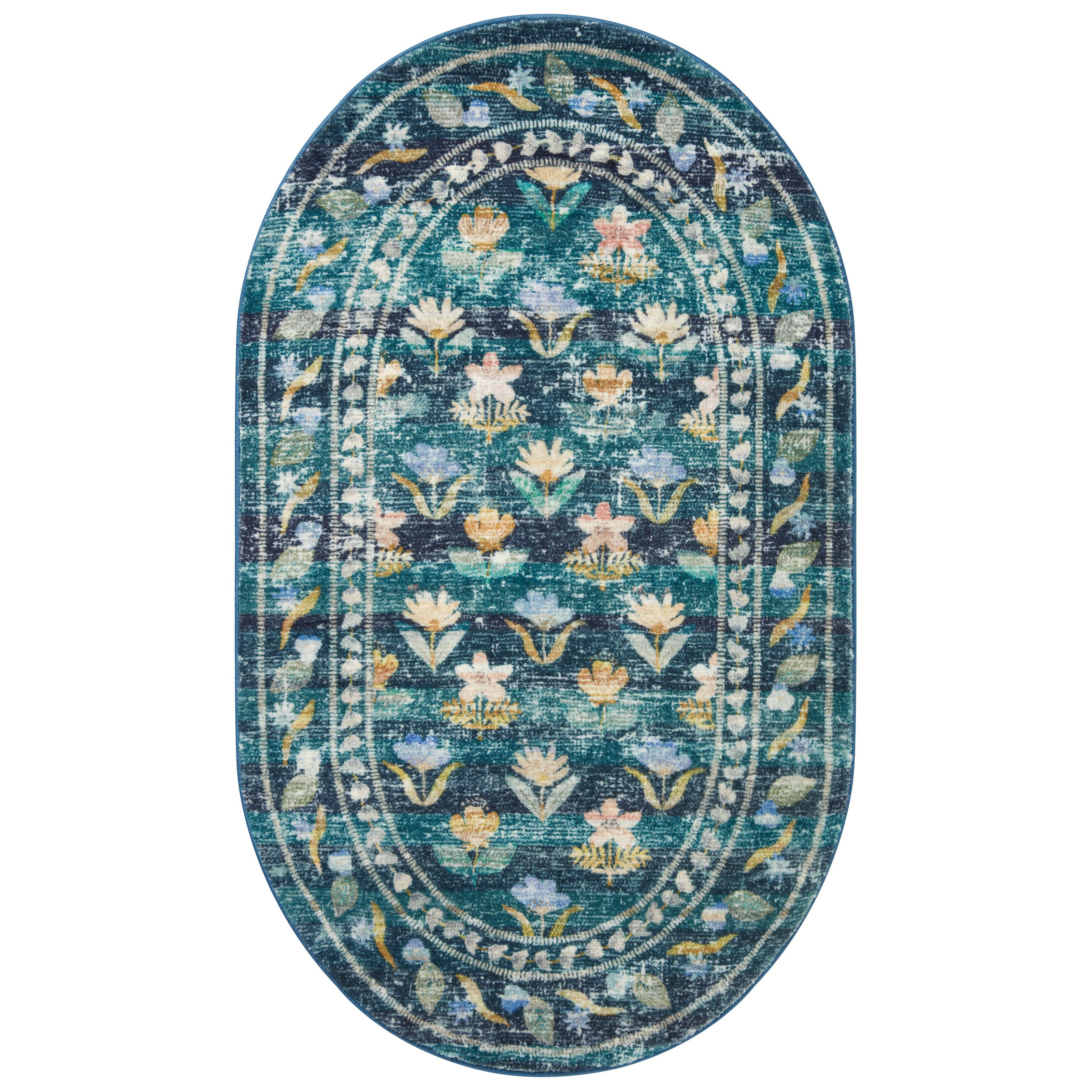 Rifle Paper Courtyard COU-05 Rug Emerald