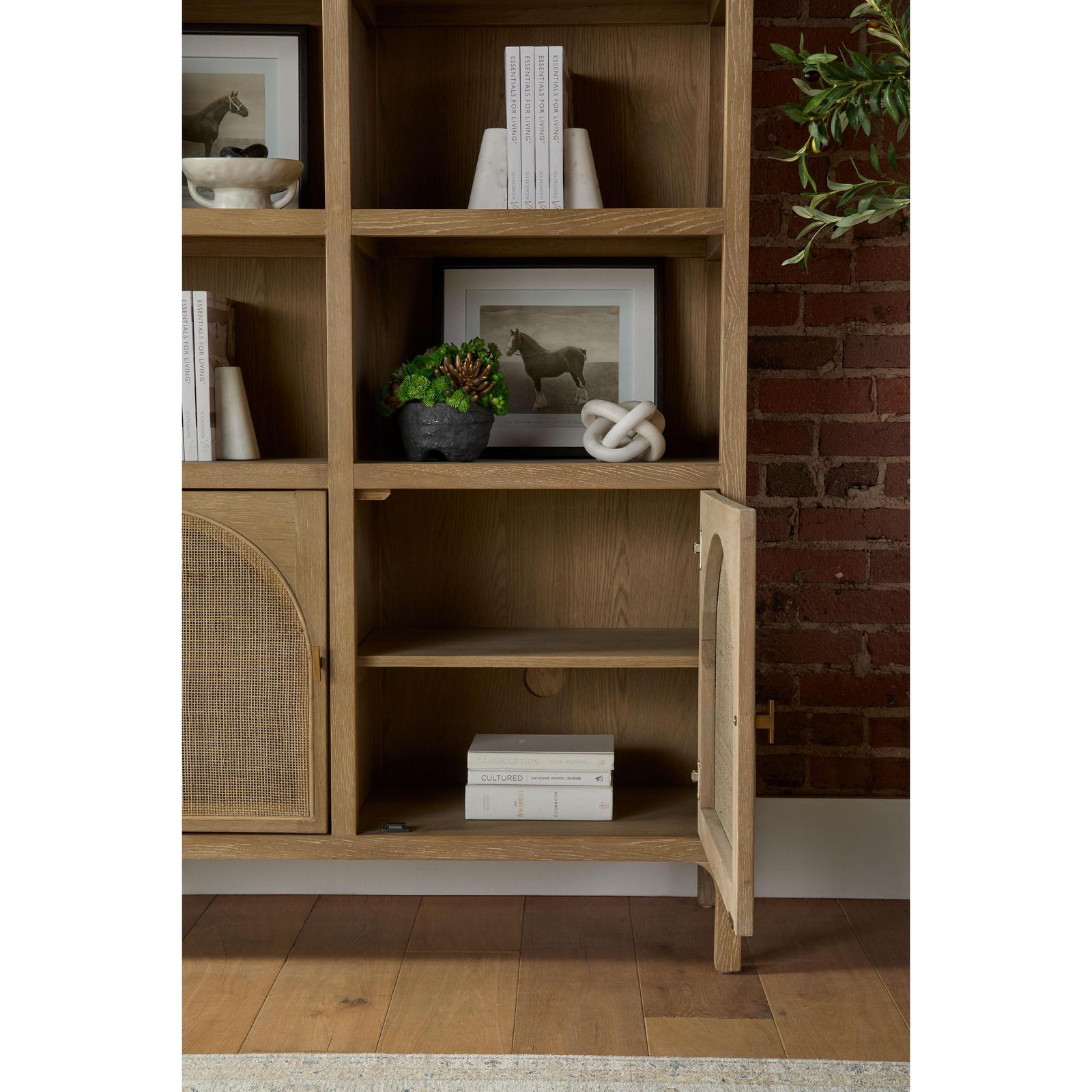 Essentials For Living Cane Storage Bookcase