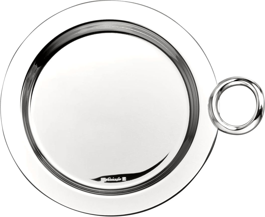 Christofle Vertigo Silver-Plated Bottle/Carafe Coaster Tray