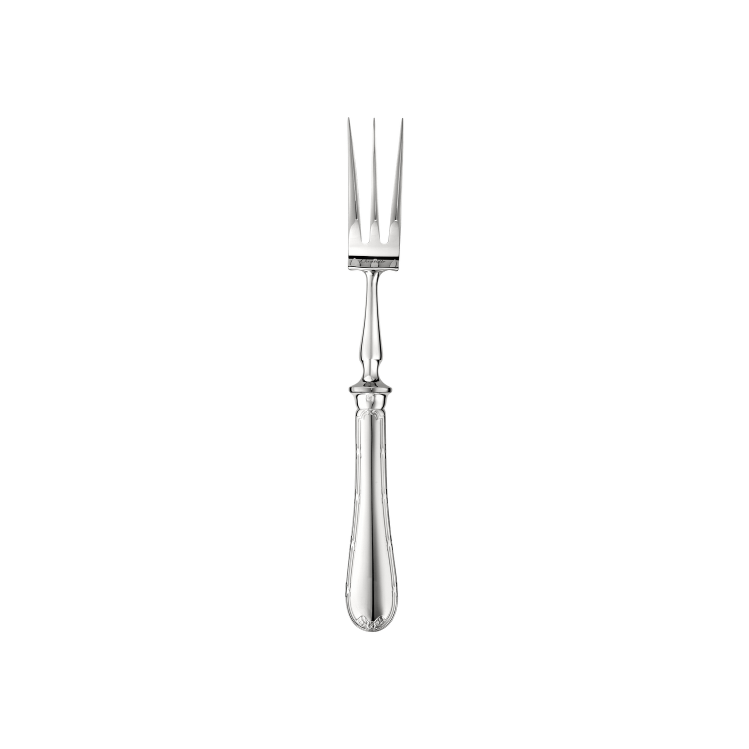 Christofle Rubans Silver Plated Carving Fork