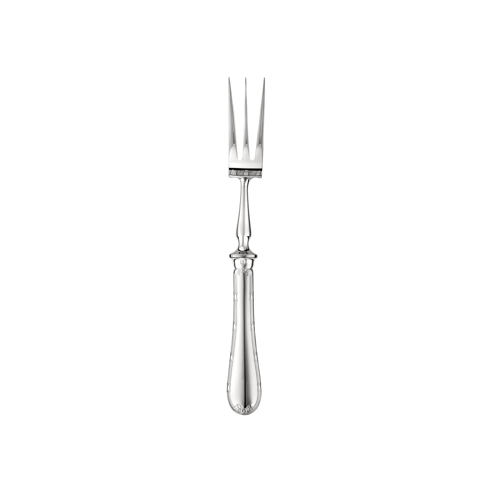 Christofle Rubans Silver Plated Carving Fork
