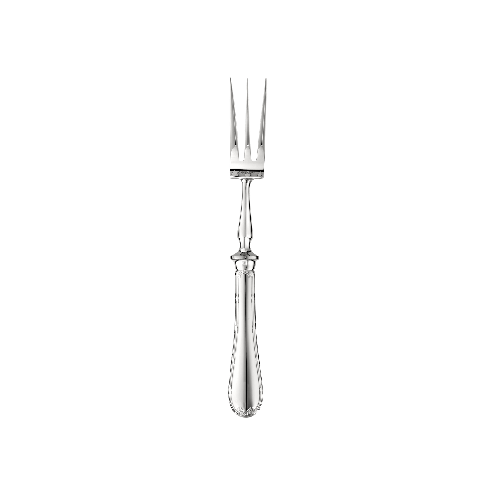 Christofle Rubans Silver Plated Carving Fork