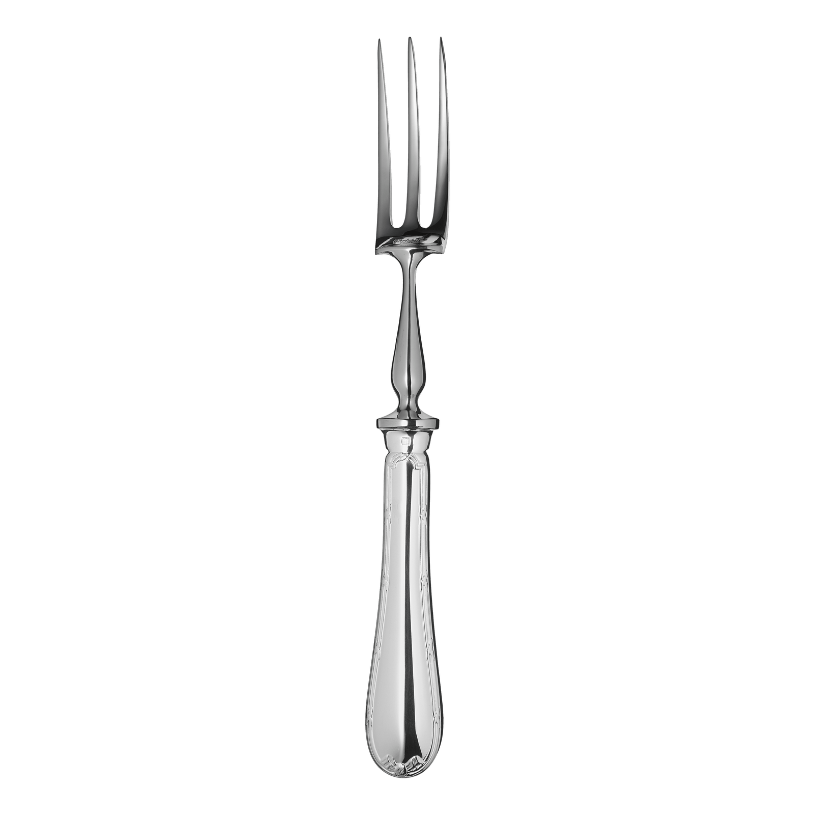 Christofle Rubans Silver Plated Carving Fork