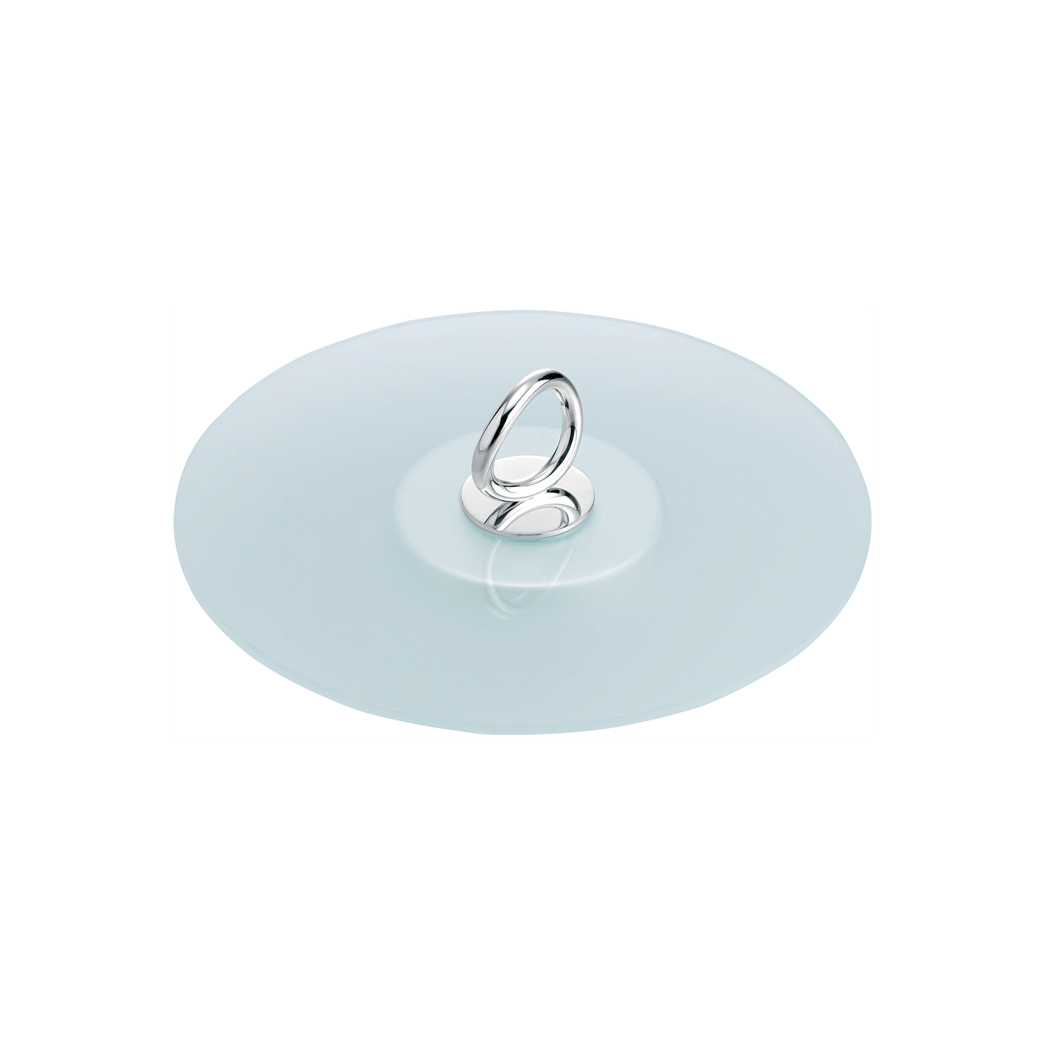 Christofle Vertigo 12' Glass Appetizer Tray with Silver-Plated Handle