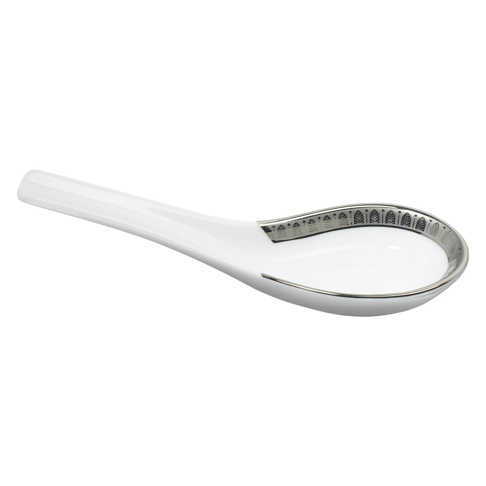 Christofle Malmaison Porcelain Soup Spoon