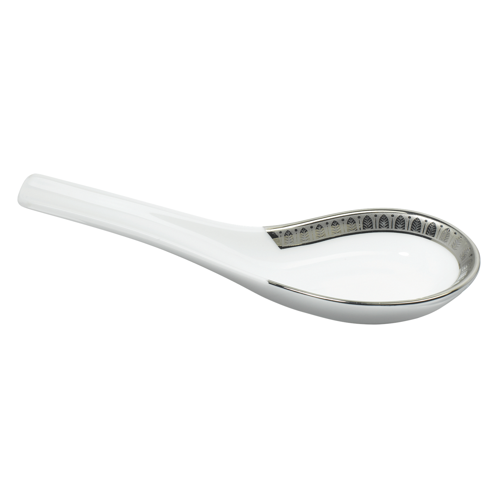 Christofle Malmaison Porcelain Soup Spoon