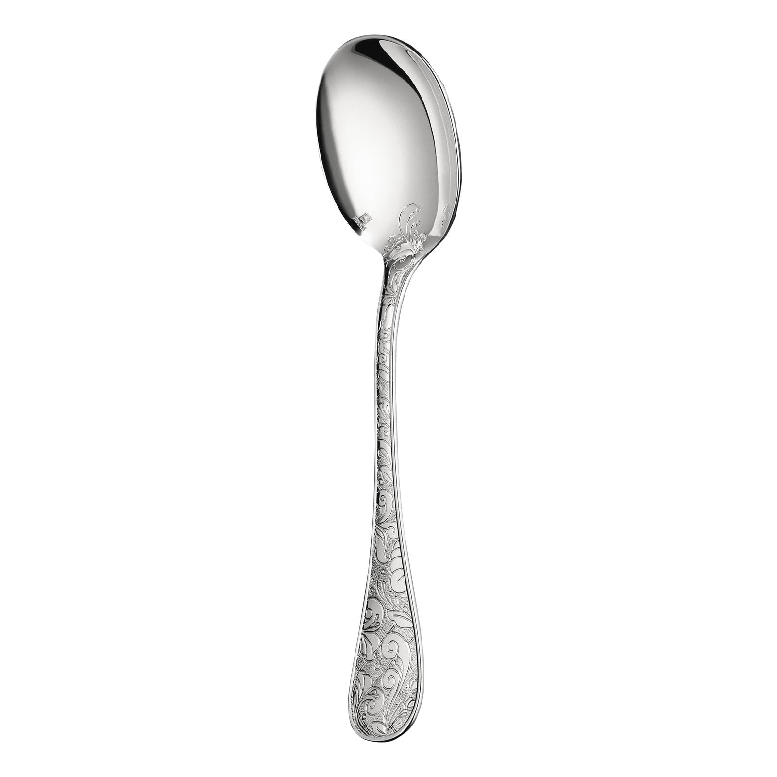 Christofle Jardin d'Eden Silver Plated Cream Soup Spoon
