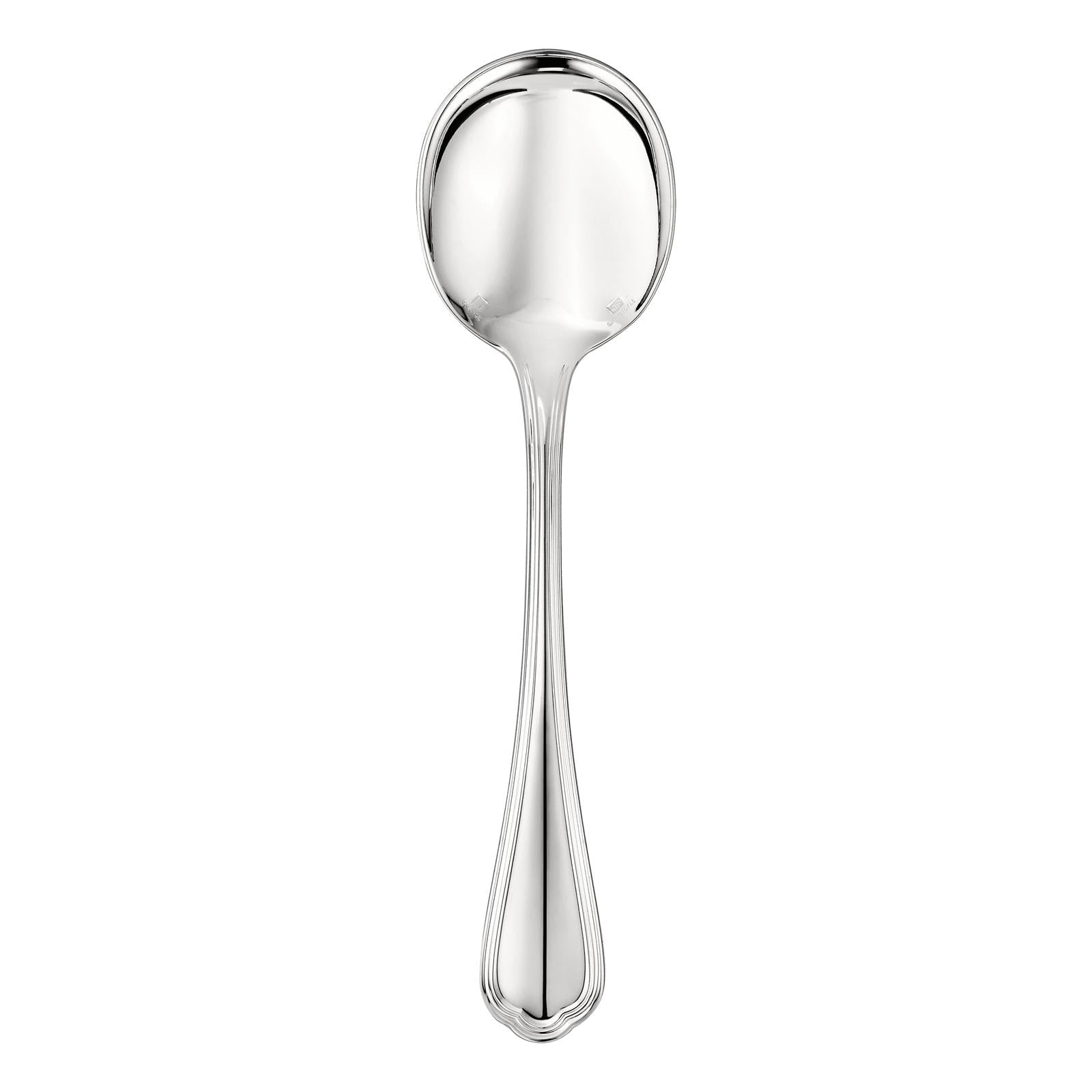 Christofle Spatours Silver Plated Cream Soup Spoon