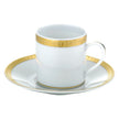 Christofle Malmaison Porcelain Espresso Cup And Saucer Gold