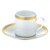 Christofle Malmaison Porcelain Espresso Cup And Saucer Gold