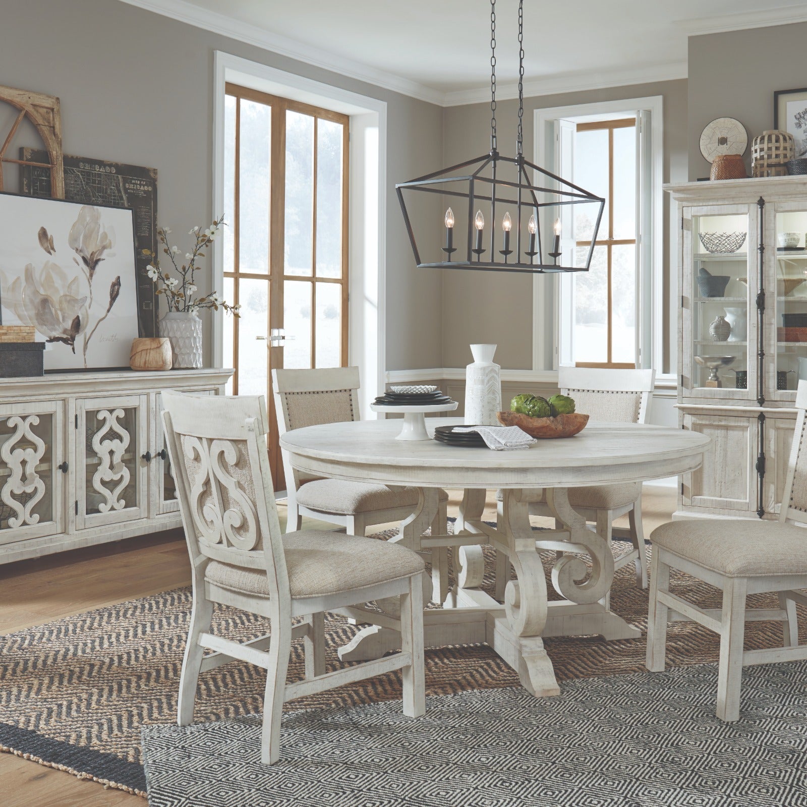 Magnussen Home Bronwyn Alabaster Upholstered Side Chair Set of 2