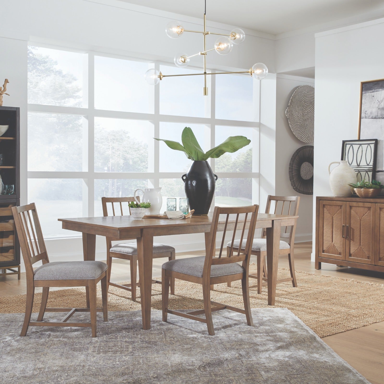 Magnussen Home Lindon Belgian Wheat Extendable Rectangular Dining Table
