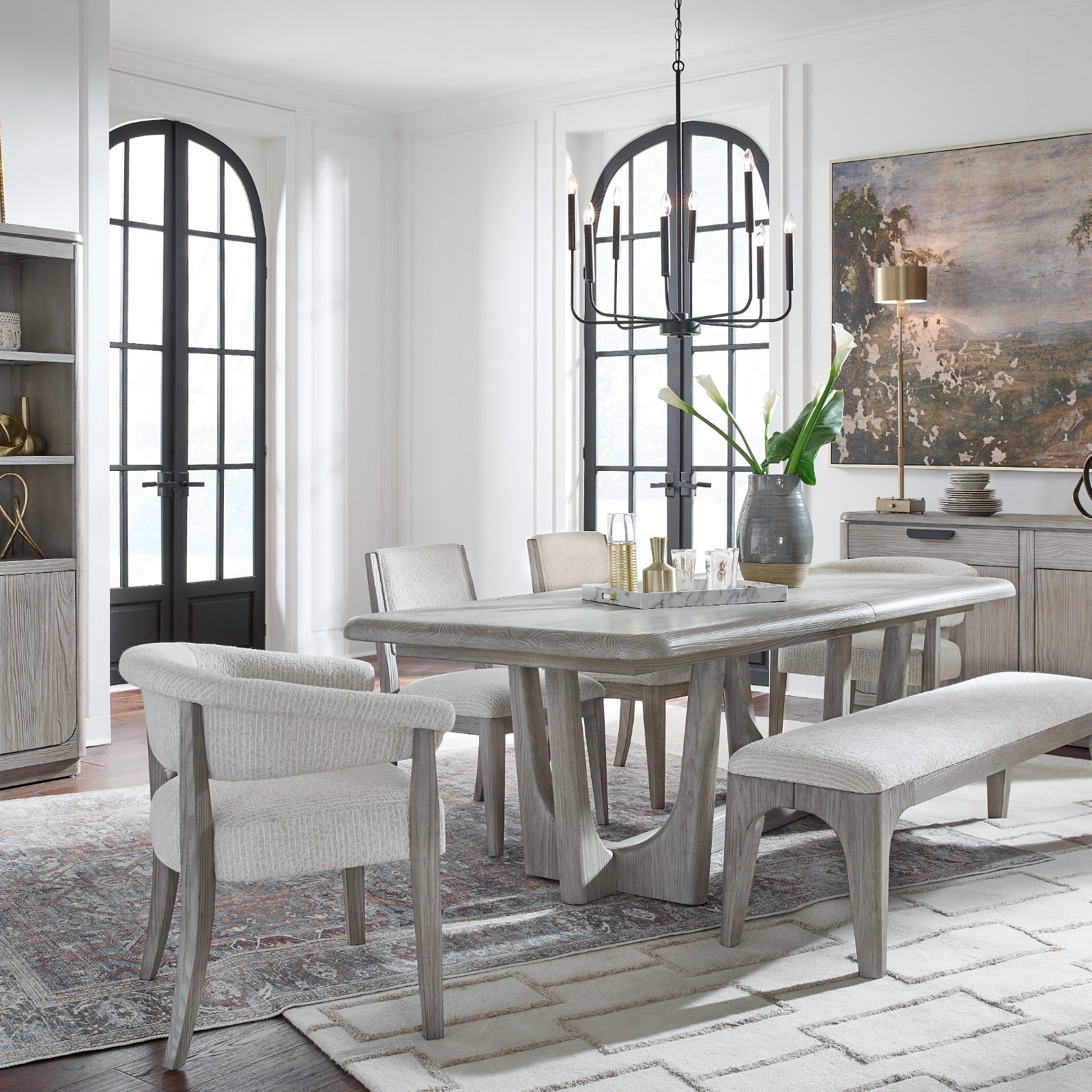 Magnussen Home Braelyn Dorian Grey Long Bench