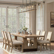 Magnussen Home Tristan Swiss Coffee Extendable Trestle Dining Table