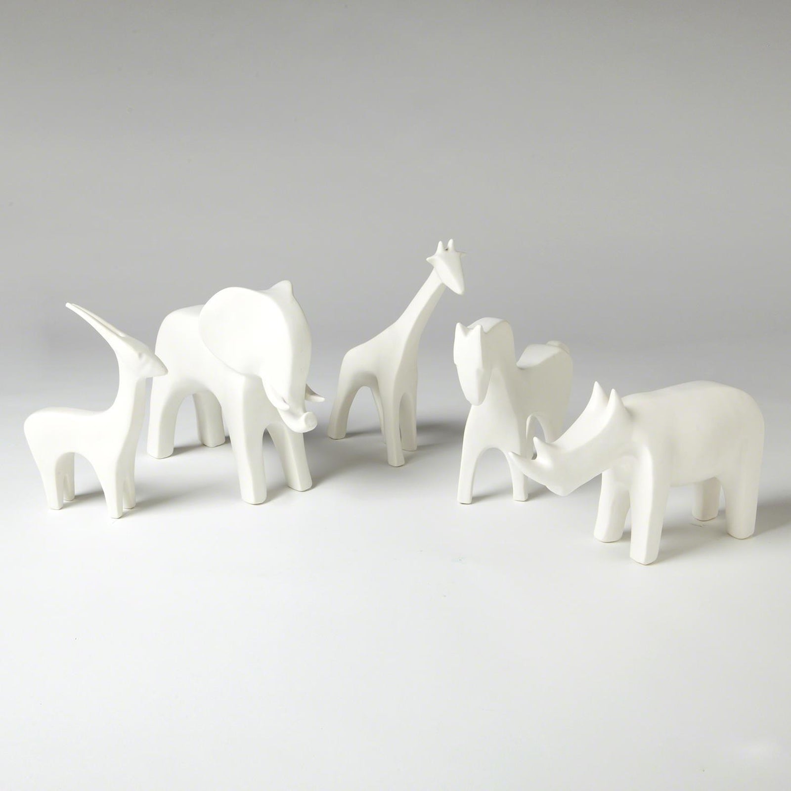 Global Views Matte White Giraffe