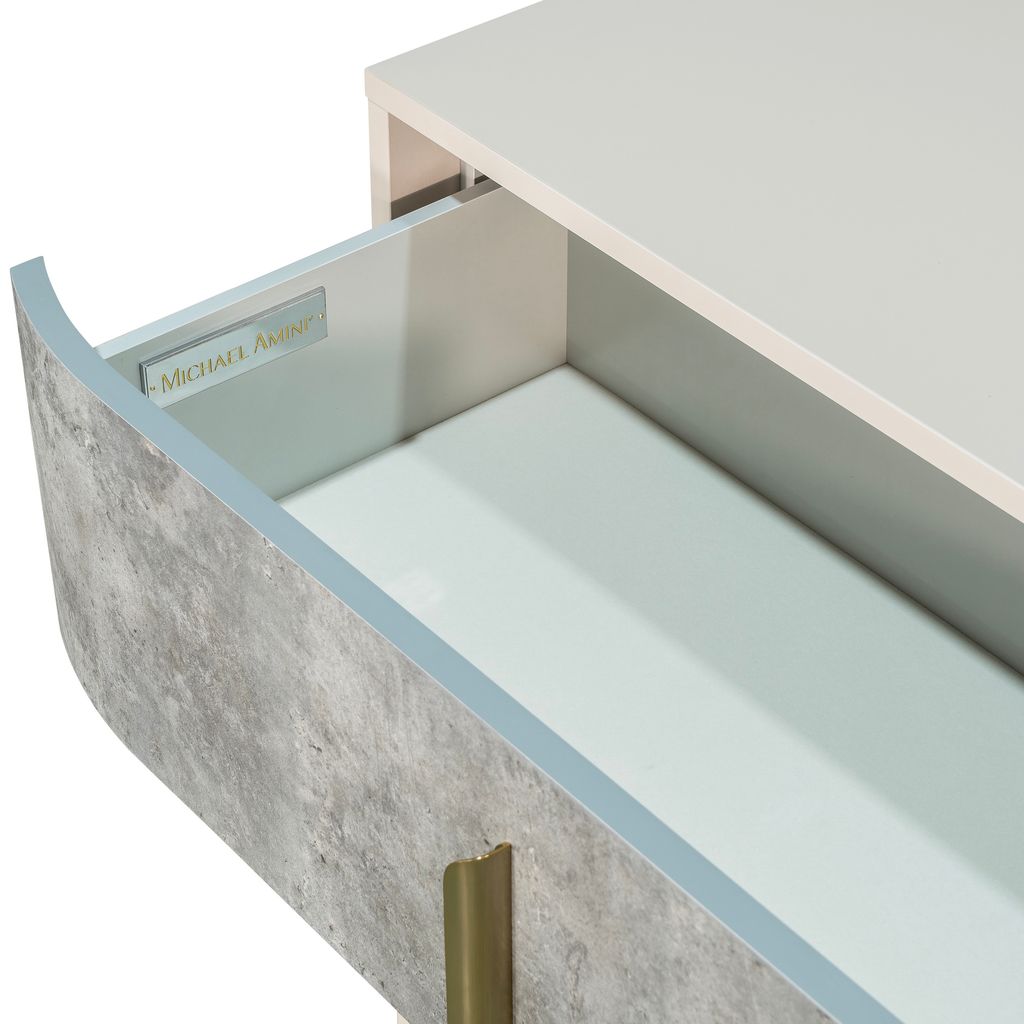 Michael Amini Pavira 5-Drawer Chest - Stone