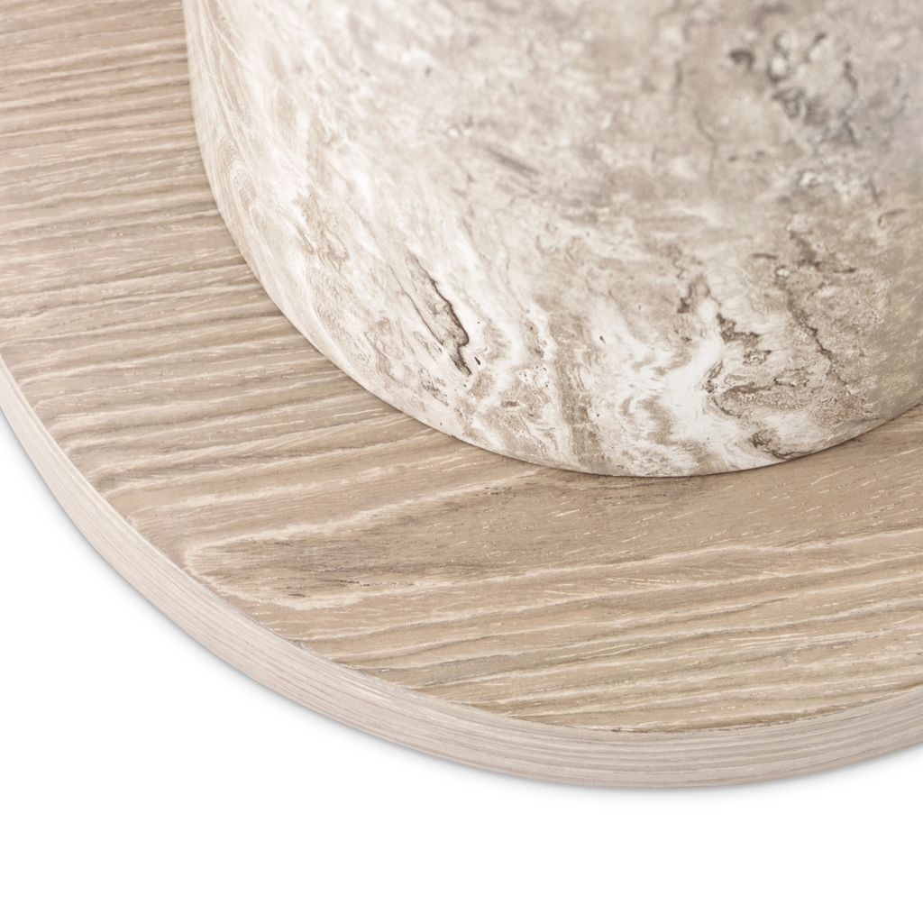 Michael Amini Lotus Bay Chairside Table - Sand