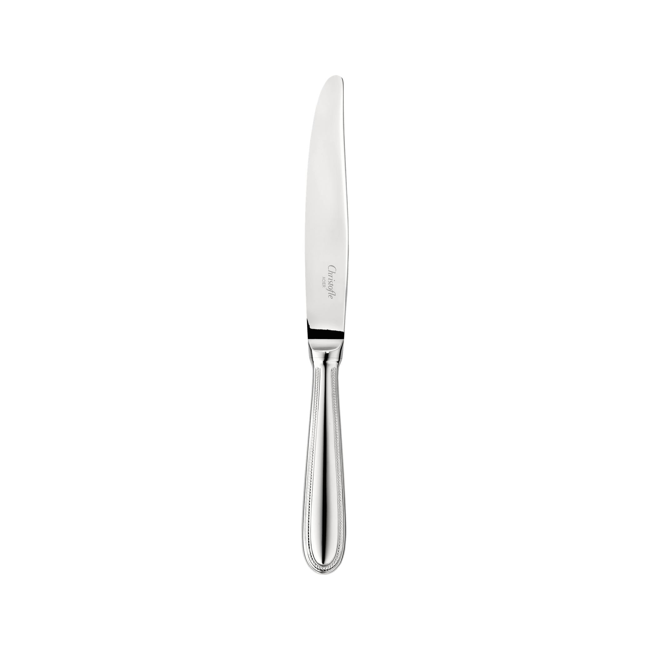 Christofle Steel Perles Stainless Steel Dinner Knife