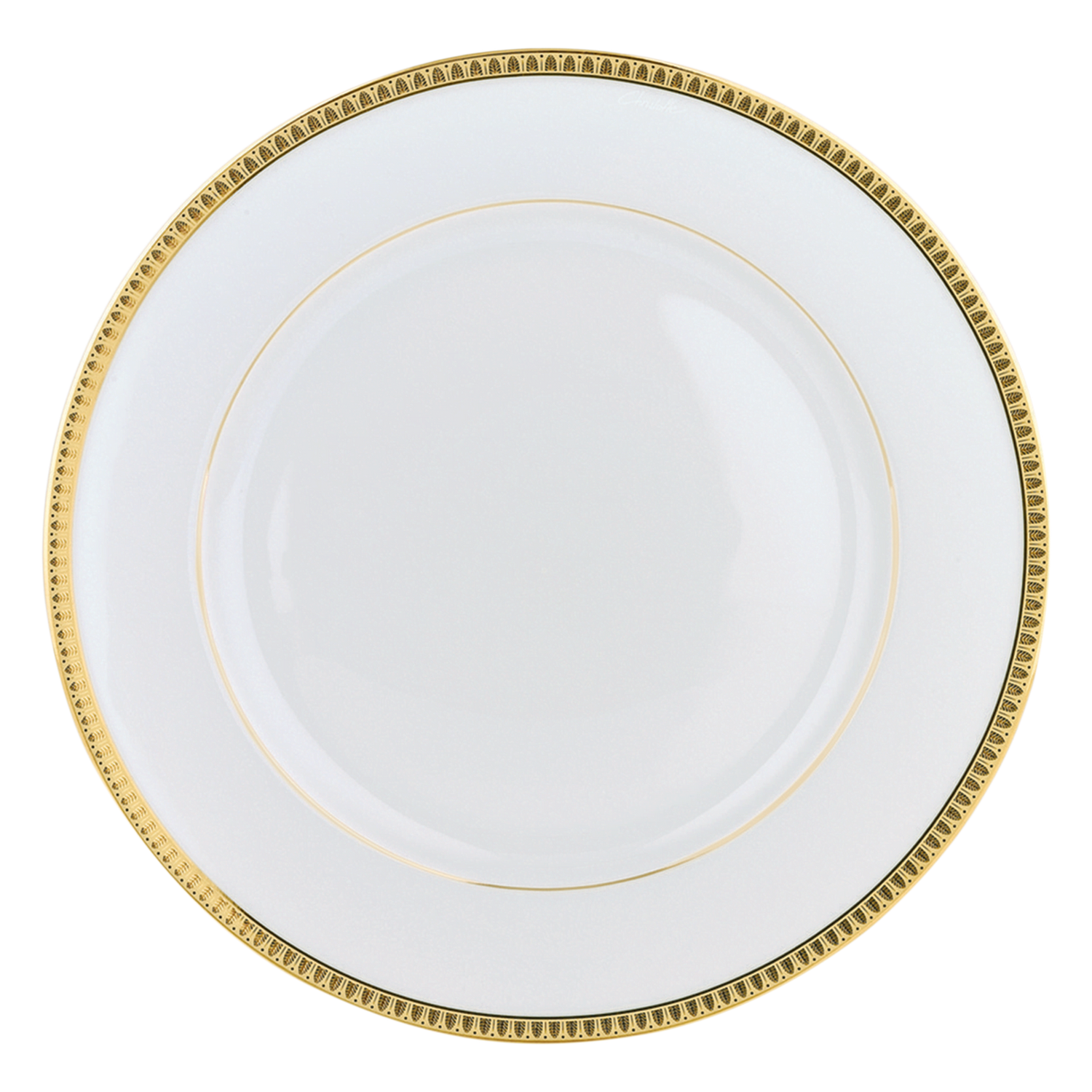 Christofle Malmaison Porcelain Dinner Plate Gold 26,5 Cm
