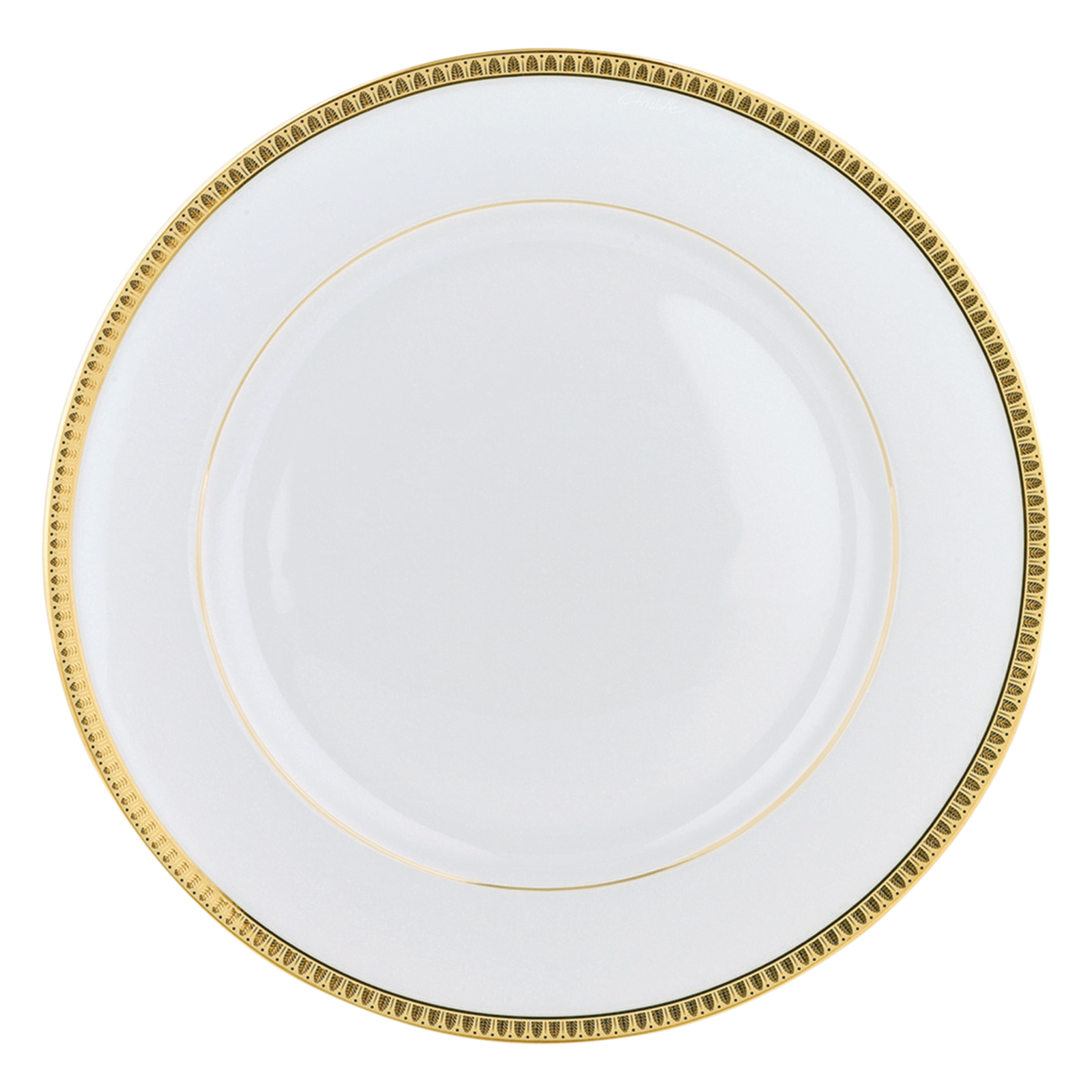 Christofle Malmaison Porcelain Dinner Plate Gold 26,5 Cm