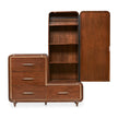 Michael Amini Mason Park Offset Chest with Storage Mirror - Umber