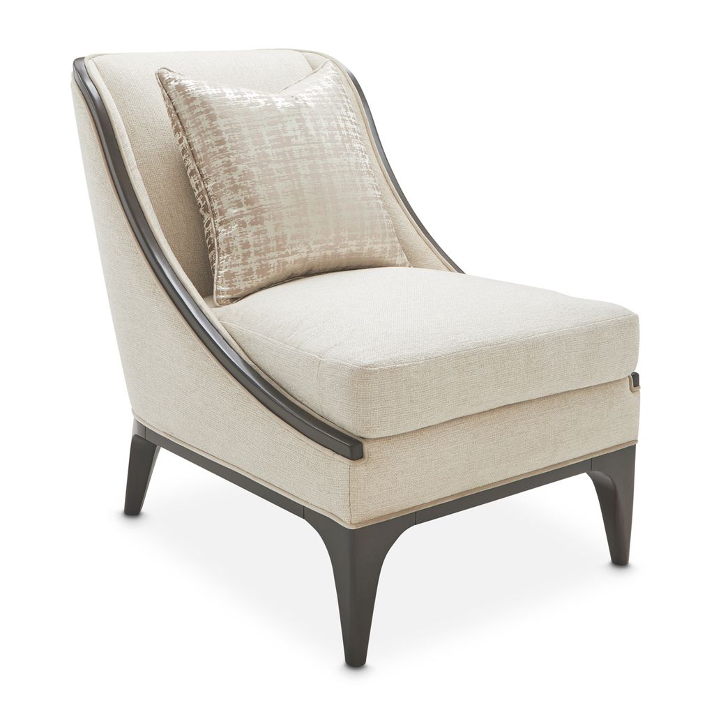 Michael Amini Paris Chic Accent Chair - Cremini/Espresso