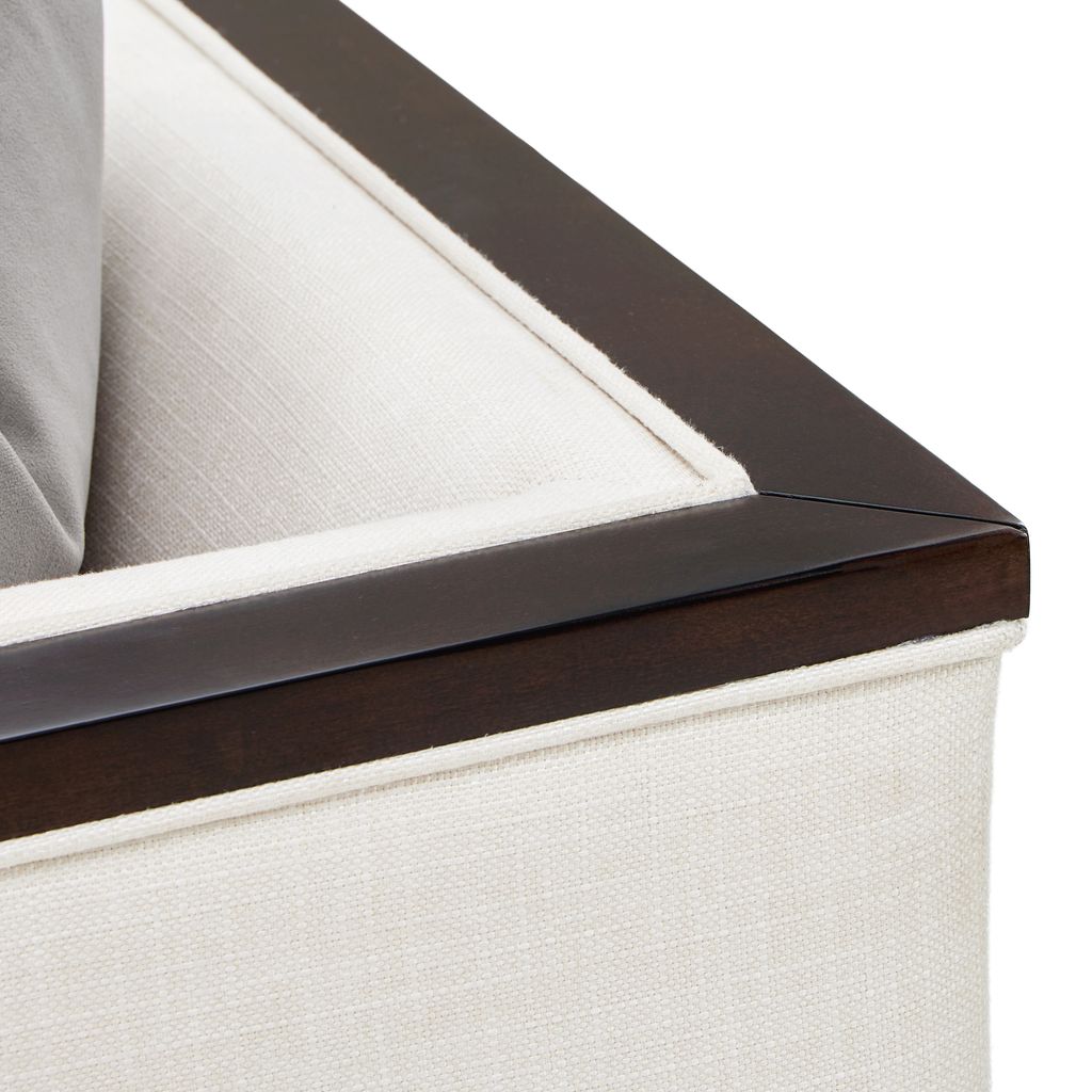 Michael Amini Belmont Place Loveseat - Cream/Espresso