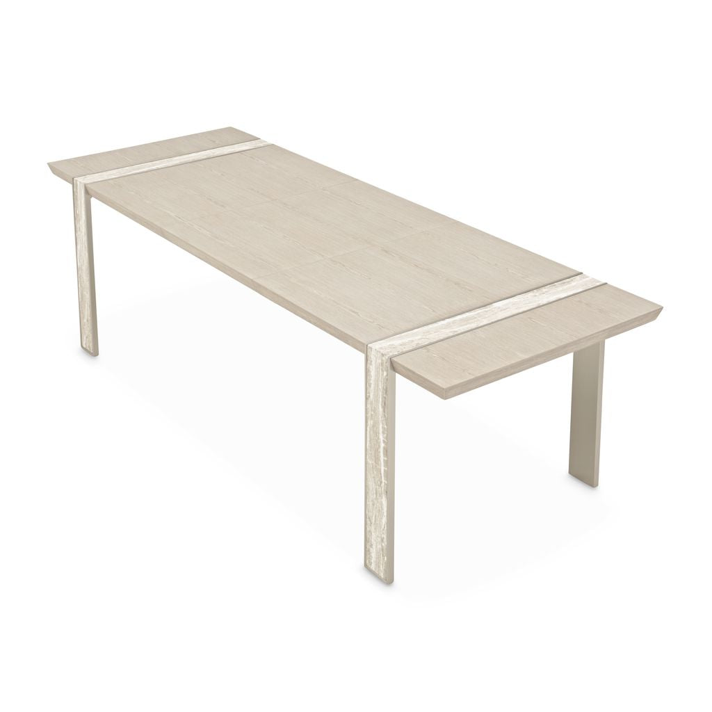 Michael Amini Lotus Bay Narrow Rectangular Dining Table - Sand