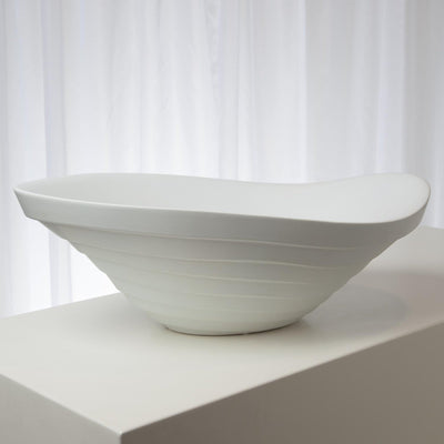 Global Views Matte White Terrace Bowl