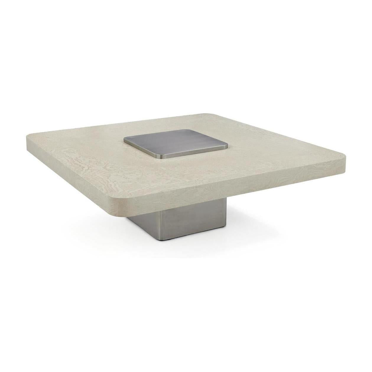 John Richard Plateau Cocktail Table, Silver