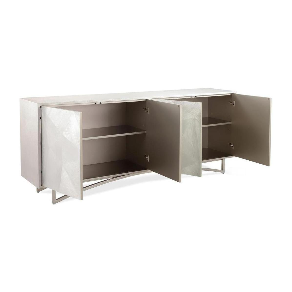 John Richard Vertex Four-Door Sideboard, Silver