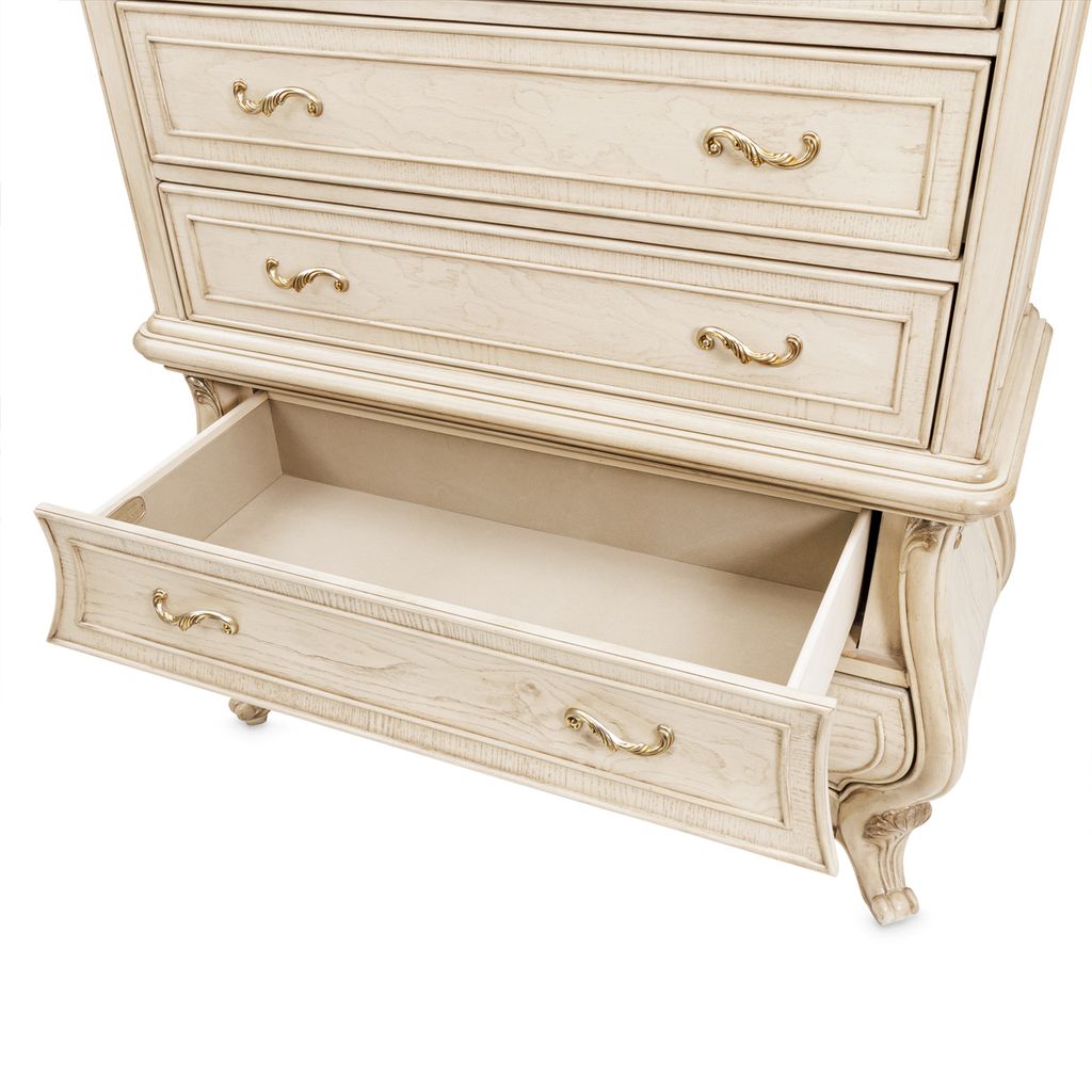Michael Amini Platine de Royale 6-Drawer Chest - Champagne
