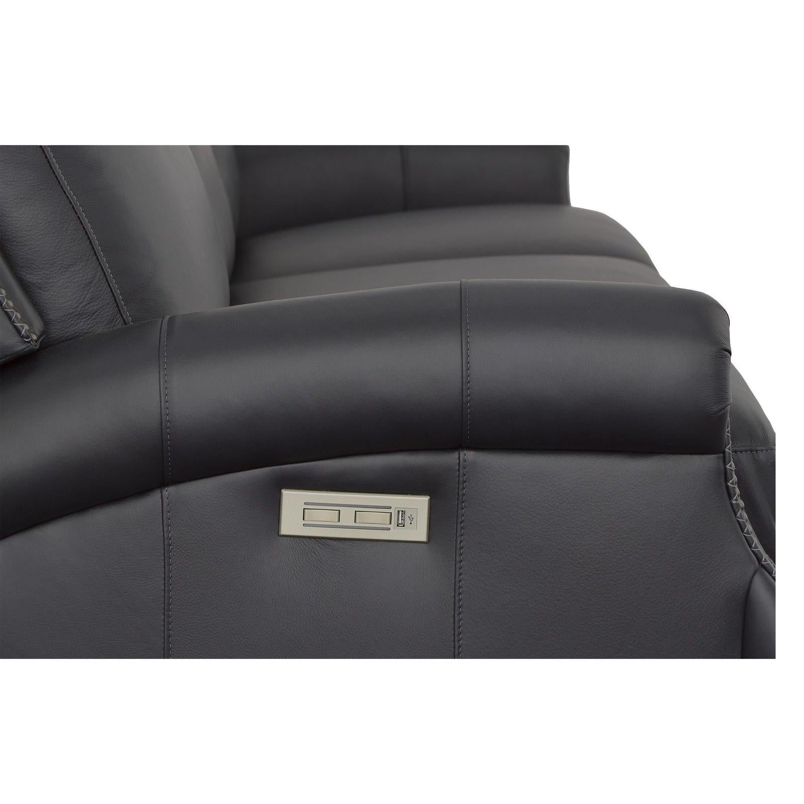 Fairfield The Leather Reserve Hailey Power Left and Right Reclining Sofa