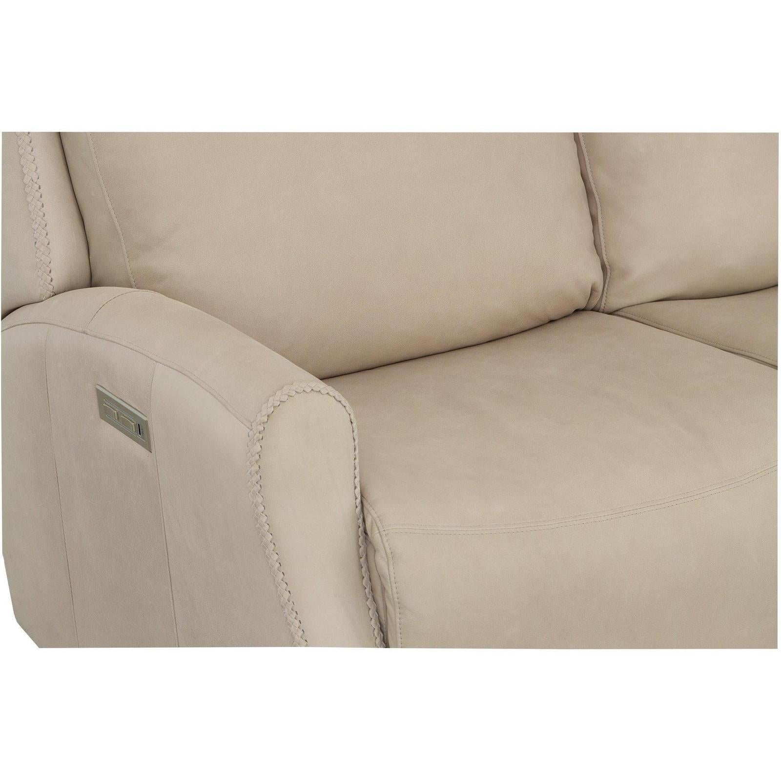 Fairfield The Leather Reserve Ashley Power Left and Right Reclining Sofa