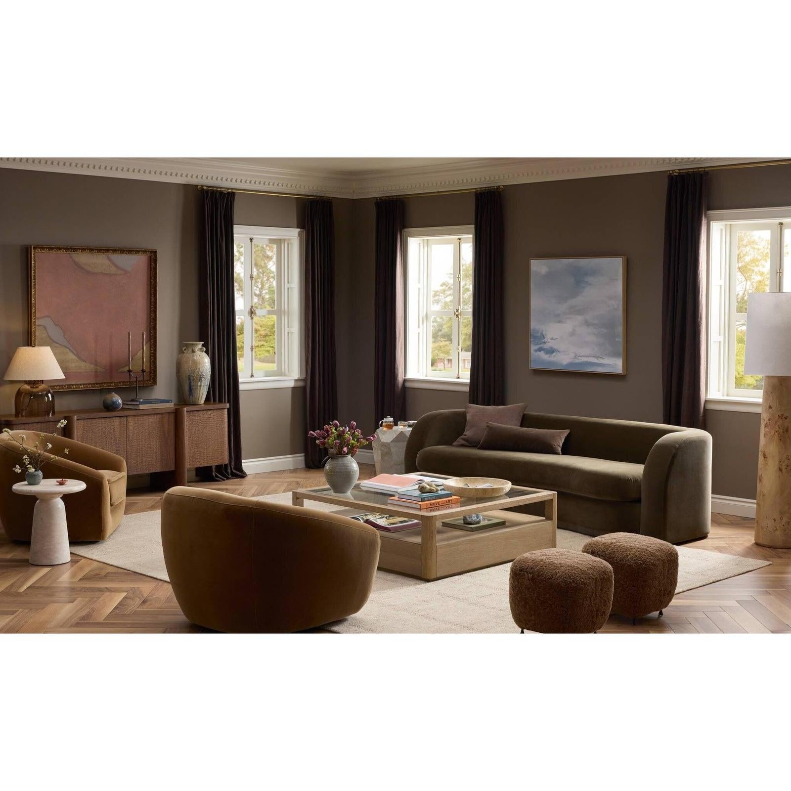 Baxter Media Console - Weathered Mango Solid