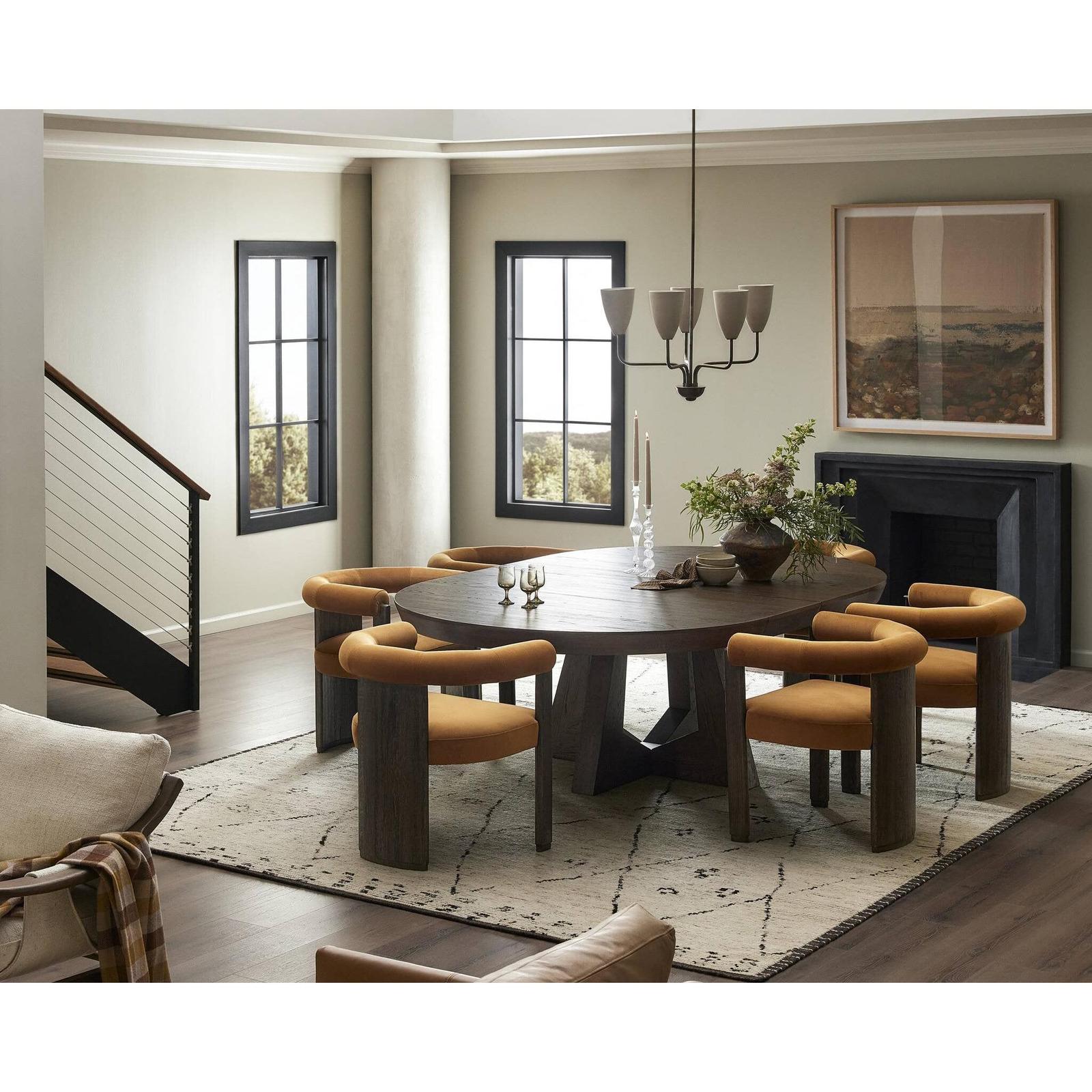 Four Hands Zelda Round Extension Dining Table