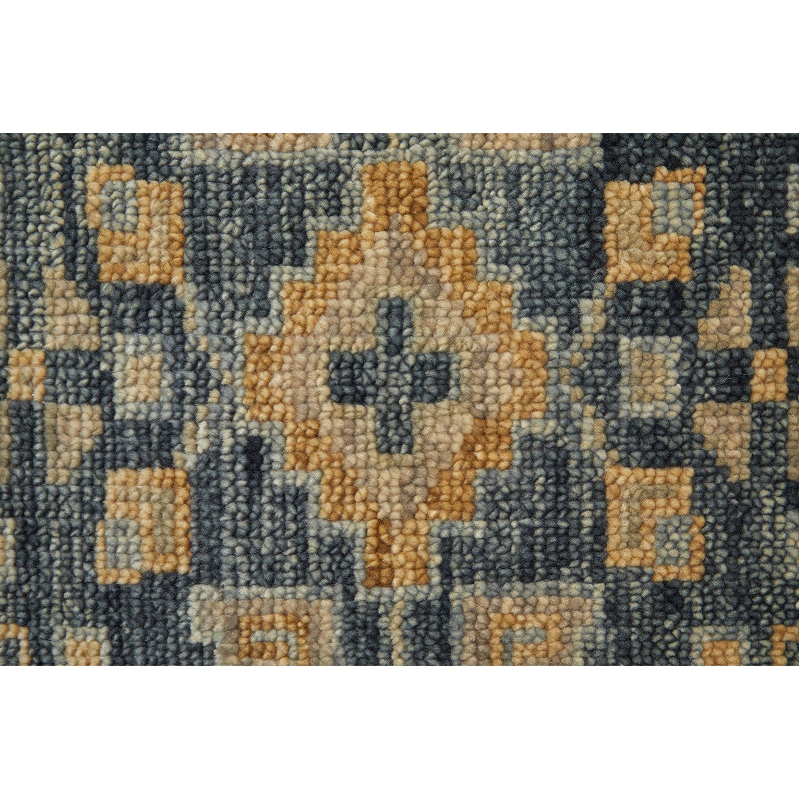Feizy Fillmore 6941F Transitional Medallion Rug in Blue/Gray