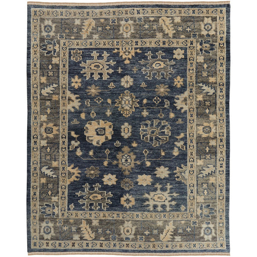 Feizy Fillmore 6954F Traditional Floral & Botanical Rug in Blue/Gray
