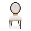 Michael Amini Camellia Field Linen/Warm Pecan Dining Side Chair - Set of 2