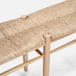 Colwyn Woven Rush Bench