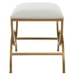 Modern Accents Overlapping Metal Cushioned Top Upholstered Stool