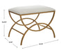 Modern Accents Overlapping Metal Cushioned Top Upholstered Stool